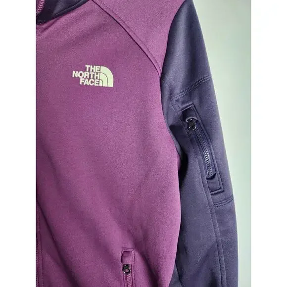 The North Face Womens soft shell jacket sz L purple fleece lined gorpcore camp - Picture 2 of 12